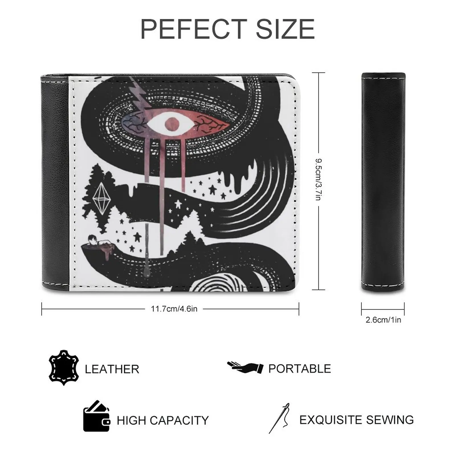 Demon-อะนิเมะปีศาจญี่ปุ่นมังงะกระเป๋าสตางค์ผู้ชายรูปแบบหนังผู้ชายกระเป๋าสตางค์สั้น Multi-Card กระเป๋าสตางค์กระเป๋าสตางค์แฟชั่นญี่ปุ่นญี่ปุ่น