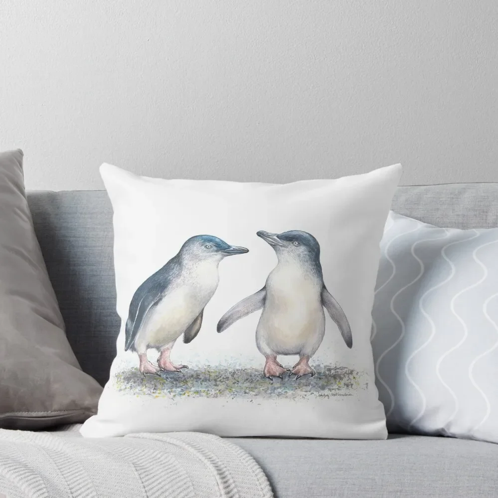 Fairy Penguin Fishing Stories - by Nadya Neklioudova Throw Pillow Cushions For Children Covers For Sofas pillow