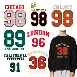 89 Los Angeles Letter Heat Transfer Sticker Health No Smell Diydecals Iron-On Transfer For Pillow Case WashableĀ Applique Decor