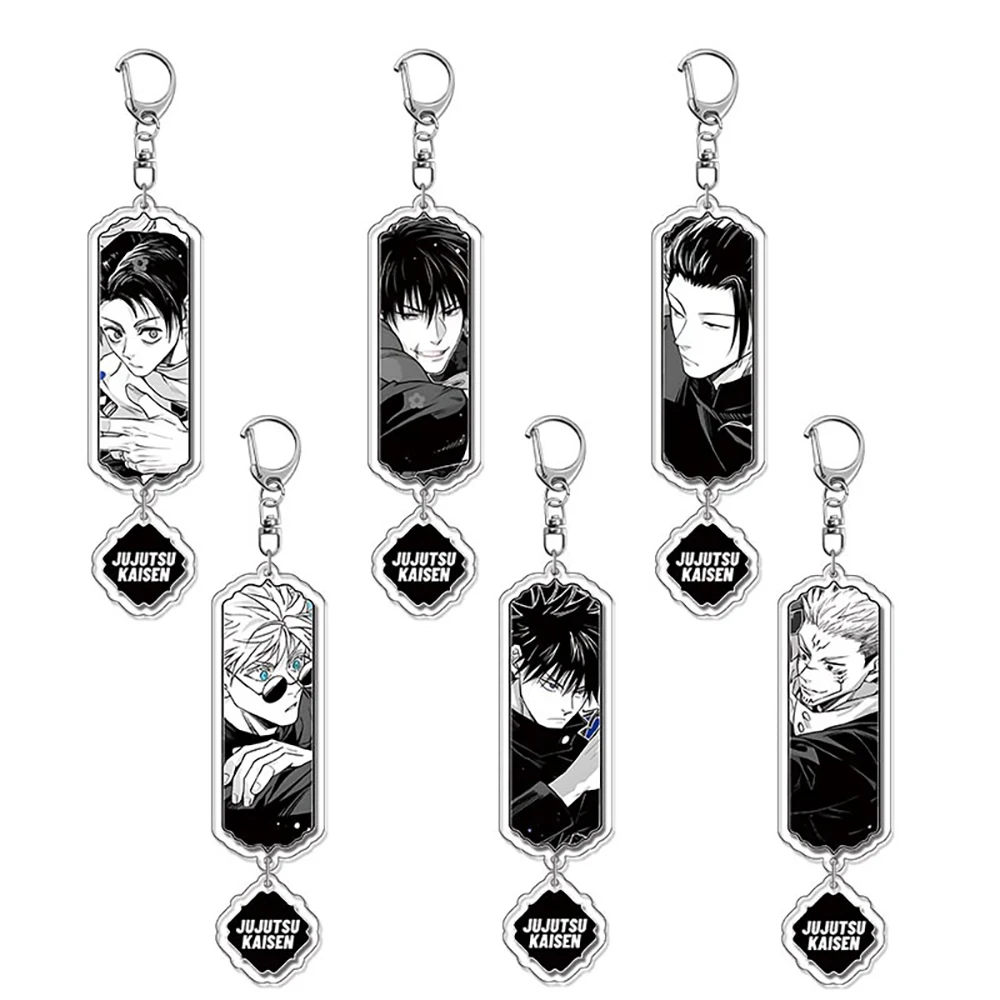 1Pcs Anime Keychain Jujutsu Kaisen Satoru Gojo Itadori Yuji Acrylic Scene Graph Keychain Backpack Pendant Decoration Girl Gift