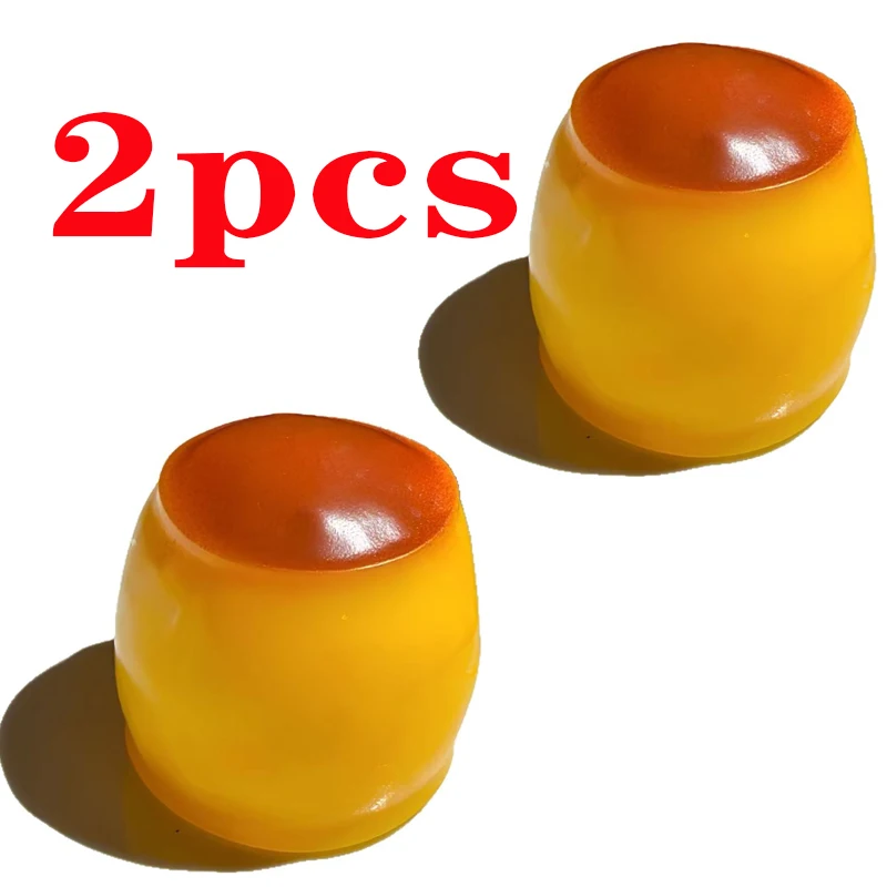 

2pcs Crispy Sound Caramel Pudding Squeezing Toy Homemade DIY Handmade Squeeze Ball Non-rebound Stress Relieving Toy for Gift