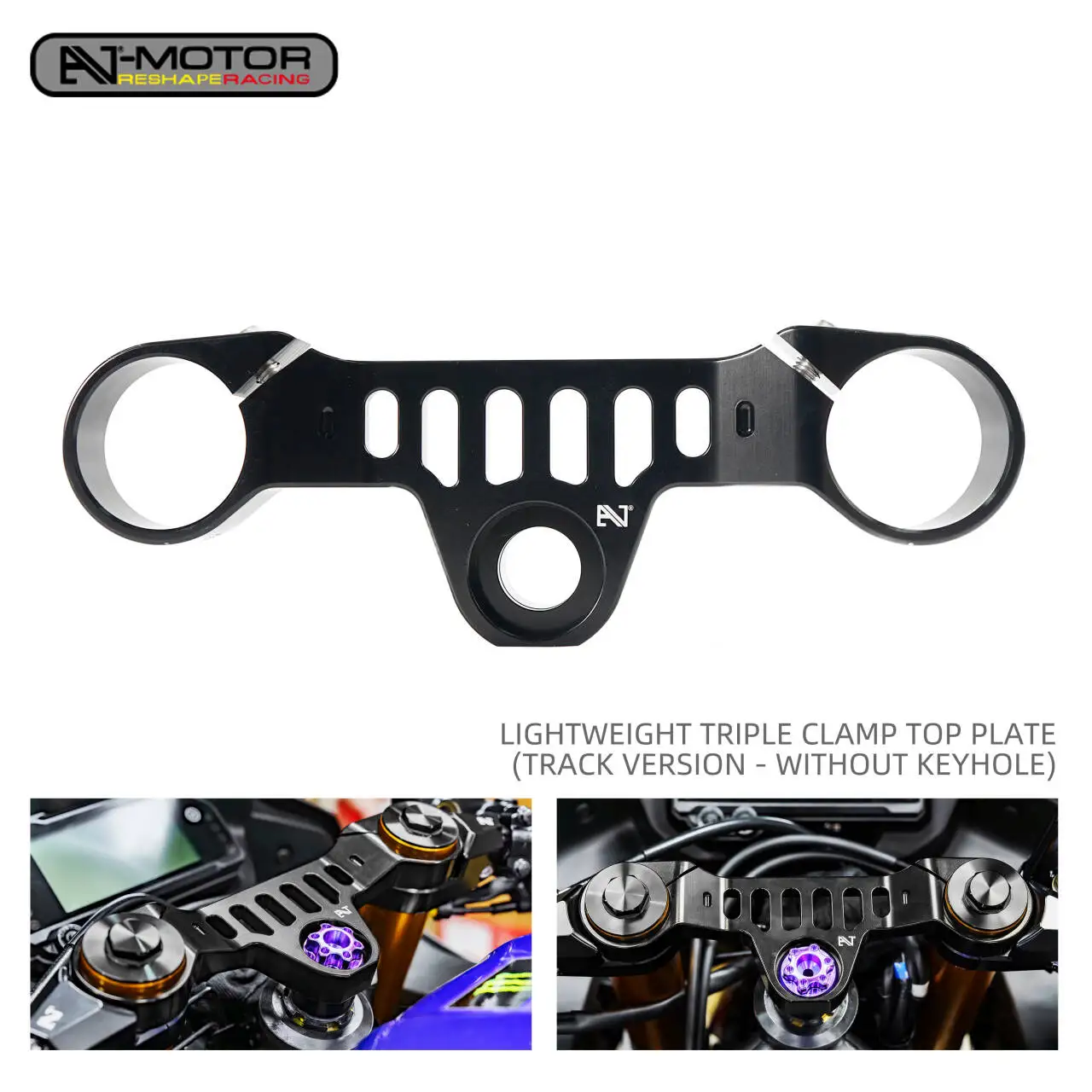 AJ-MOTOR Motorcycle Racing Triple Clamp Top Plate Without Keyhole For Yamaha YZF-R3 2019-2025 R3