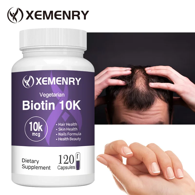 

Biotin Capsules - Boost Hair, Skin and Nails Improve Skin Texture Hair Growth Follicle Repair