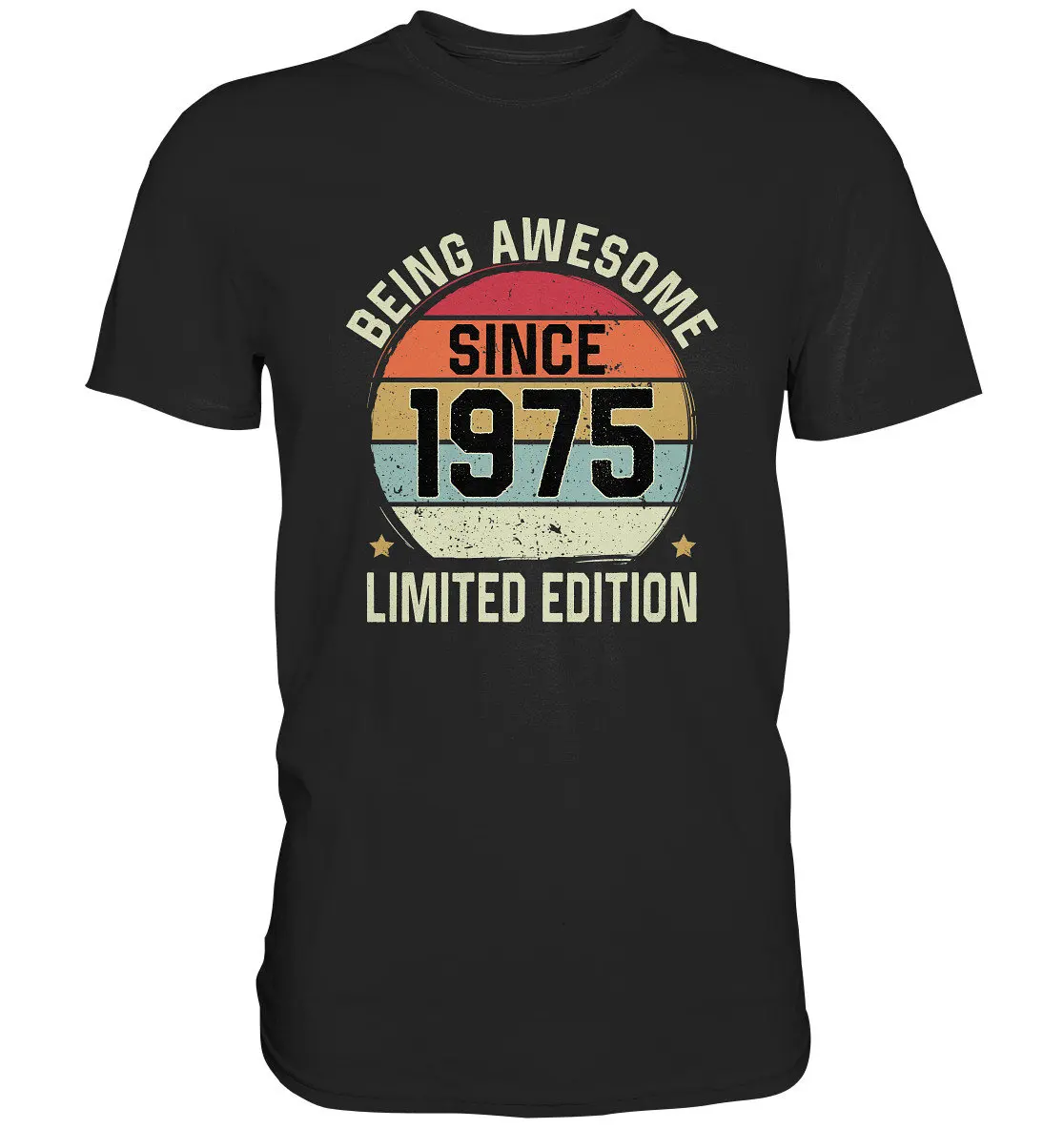 Vintage 47Th Birthday 47 Years Retro 1975 Being Awesome T Shirt