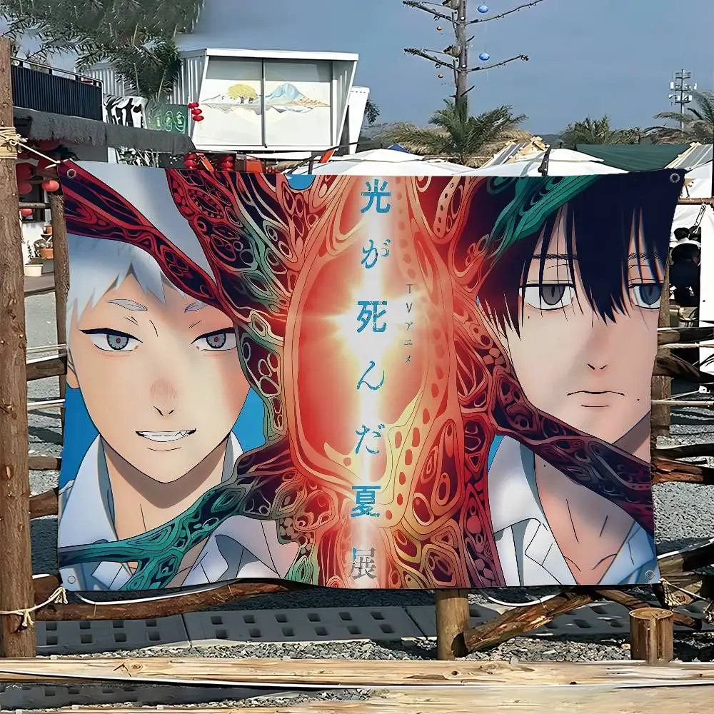 Anime The S-Summer H-Hikaru Died Cartoon Flag Wall Hanging Banner Decoration Household Home Decor