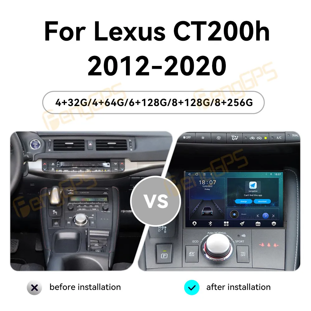 DSP Android Carplay For Lexus CT200H GPS Navigation Multimedia Video Player Autoradio Stereo Car Radio CT200 Head Unit