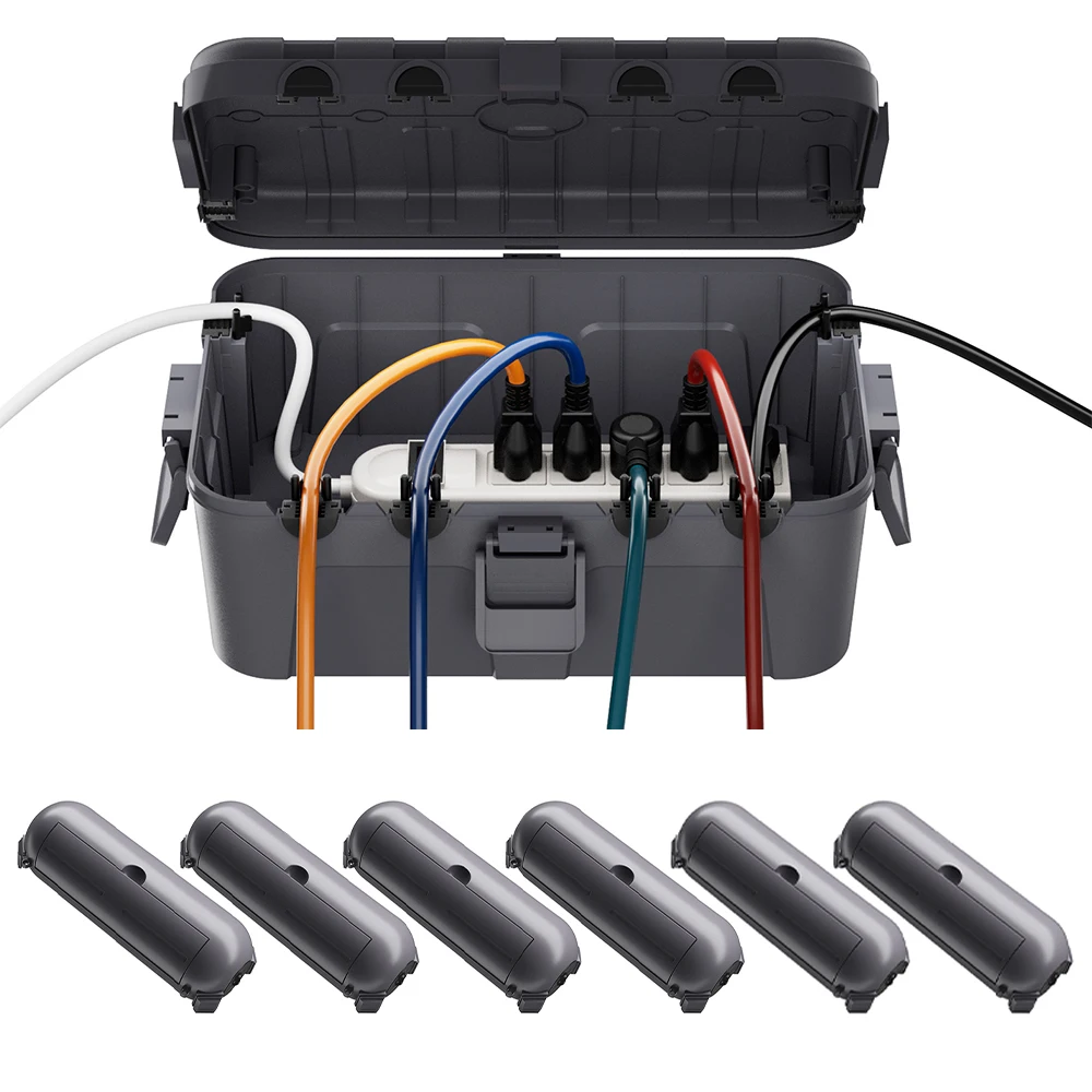 

Наружная водонепроницаемая электрическая коробка, 7 шт., внешний кабельный соединительный разъем, корпус для садовых таймеров, удлинительные провода, праздничный свет