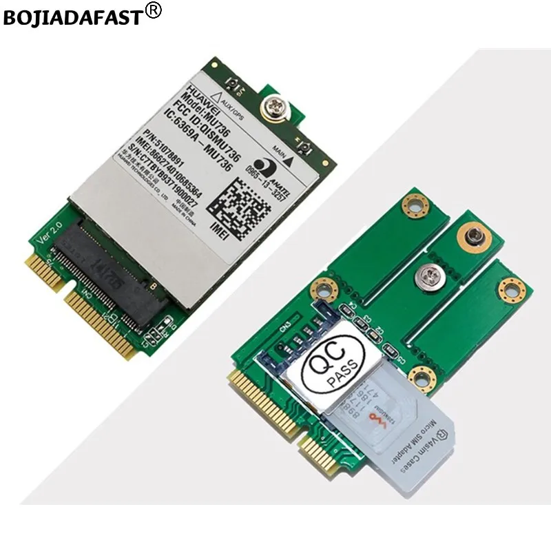 MPCIe Mini PCIe Interface to M.2 B-Key Wireless Module Adapter 1 SIM Card Slot For 4G 3G LTE WWAN GSM Modem