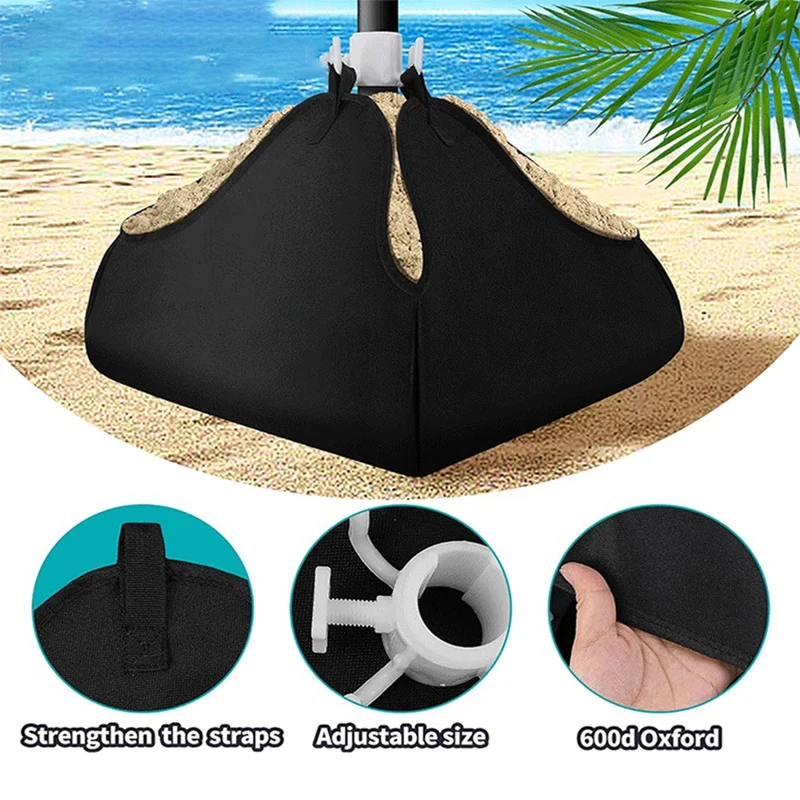 Umbrella Base Weights Outdoor Fillable Sandbags Weatherproof Patio Furniture Weights Sandbag For Umbrella Stand