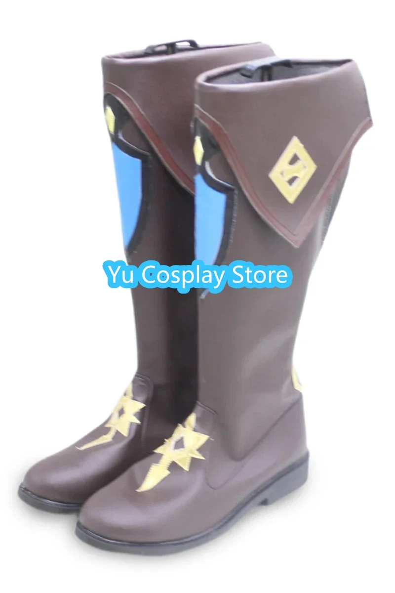 PU Couro Kaeya Cosplay Sapatos, Game Genshin Impact Prop, Botas de Carnaval de Halloween, Custom Made