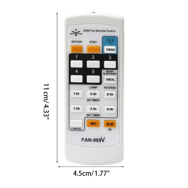 Mando a distancia Universal sin voz, ventilador de repuesto, FAN-989V