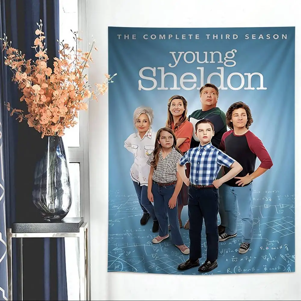 Sitcom Series Young Sheldon Chart Tapestry for Living Room Home Dorm Decor Art Home Decor