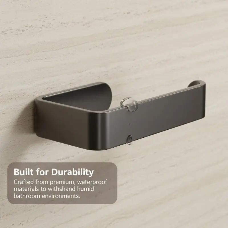 Thickened Plastic Bathroom Toilet Paper Holder Wall Mounted Rustproof Storage Dispenser for Home