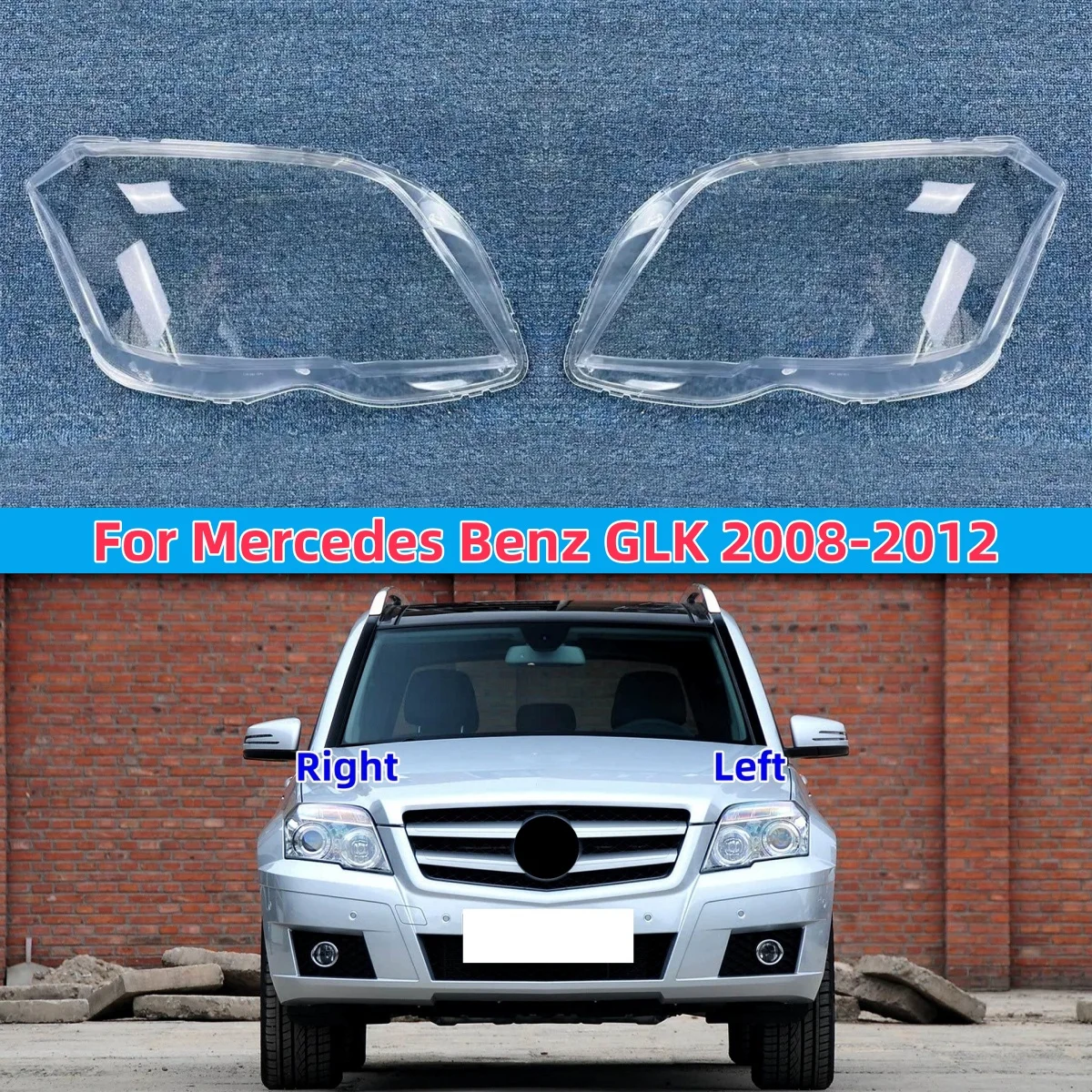 

For 2008 2009 2010 2011 2012 Benz GLK GLK300 GLK350 X204 Headlamps Lens Cover Transparent Lampshade Headlight Shell Plexiglass
