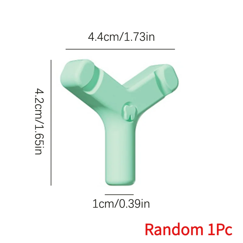 #Random 1Pc Dental Aligner Chewies Silicone Teeth Stick Bite Bite Chewies Prevent Face Distortion Y Shaped