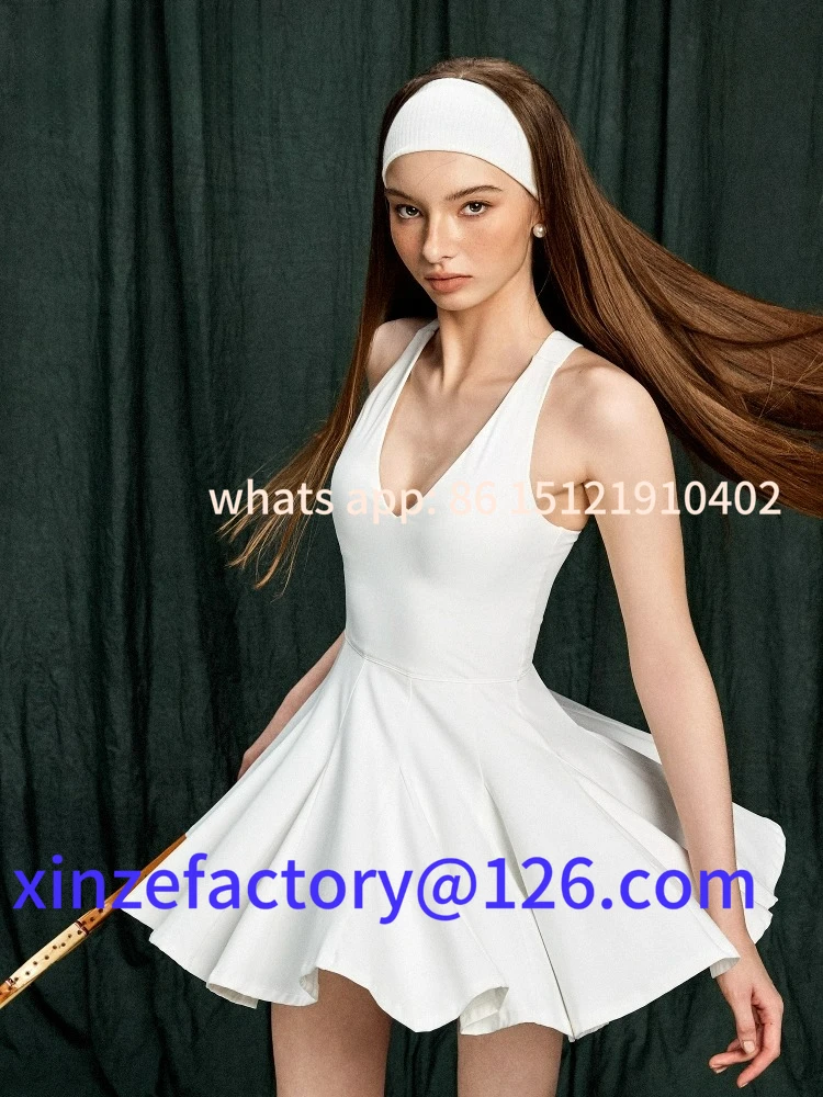

Be suitable for NowRose French white tennis skirt sports dress customizable