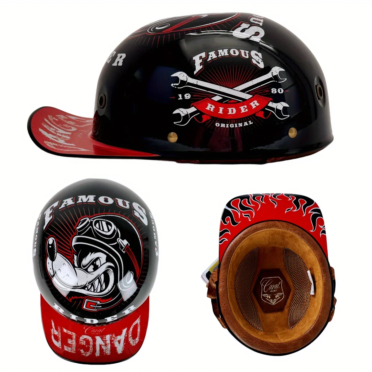 Motorhelm Heren Retro Moto Helmen Baseball Cap Persoonlijkheid Capacete Moto Fietshelm Licht Elektrisch Voertuig Helme