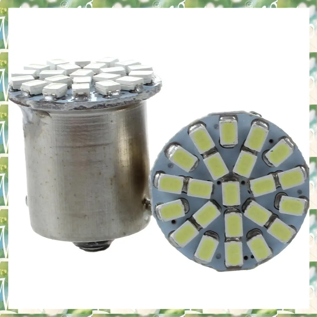 FIZP 2 X Car White 1156 BA15S P21W 22 LED Bulbs Parking Light Interior Light