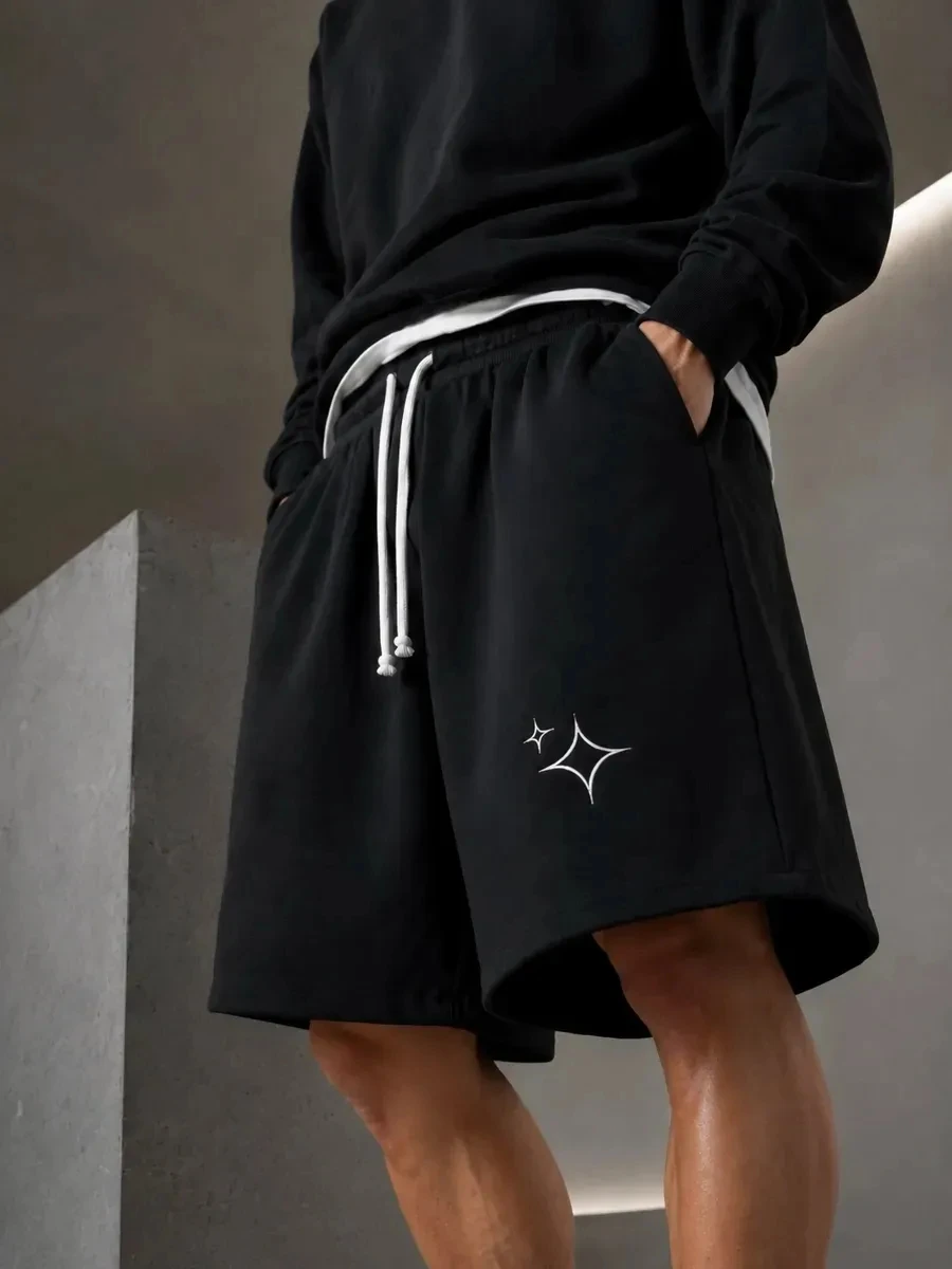 2026 Summer New Y2K Retro Head Hip Hop Spring/Summer Autumn Pants Trendy Loose Casual Shorts for Men