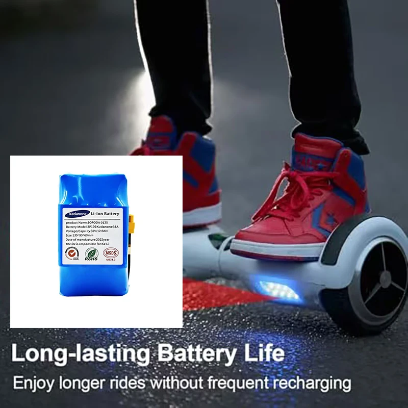 Original 36V 12Ah 10s2p Akkupacks Wiederaufladbare Lithium-Ionen-Batterie für Elektrische Selbstbalancierende Roller, Hoverboards und Einräder