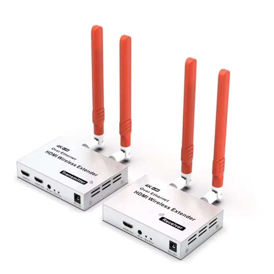 4K 200M/300M 5.8GHz 무선 송신기 수신기 확장기 1 TX-4 RX 오디오 비디오 확장기 TV 박스용 HDMI 호환 루프 아웃