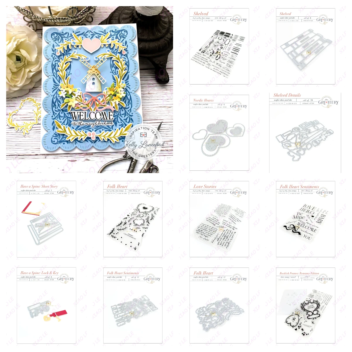 

Valentine's Day Love Stories Heart Sentiments Metal Cutting Dies Stamps Stencil Scrapbook Diary Decoration Embossing Cut Dies