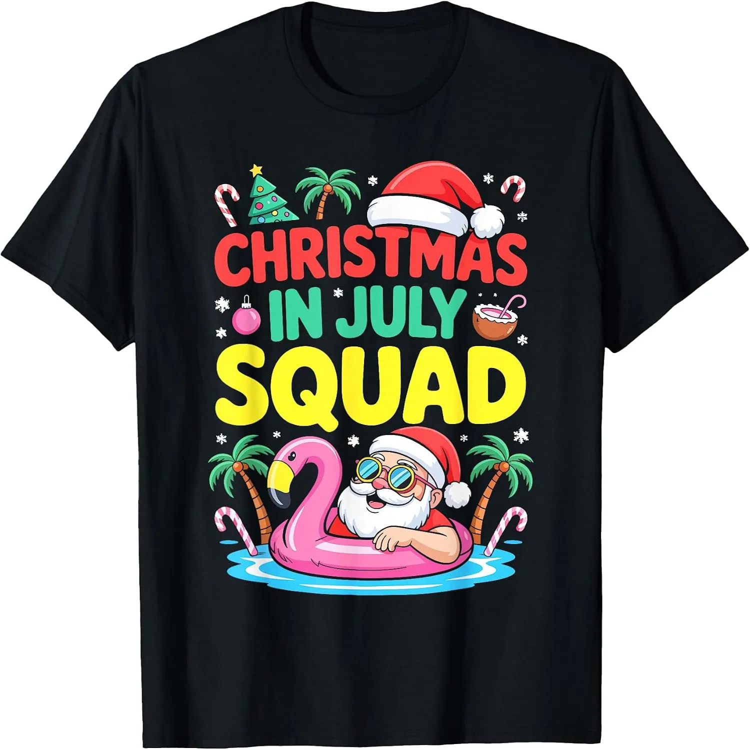 Christmas in July Squad Shirt Matching Family Christmas T-Shirt