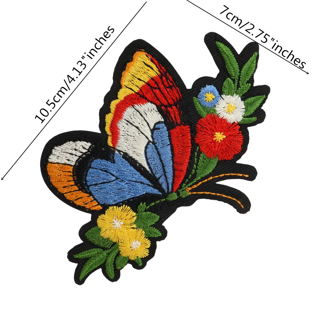 10 pezzi di Ricamo Beetle Della Farfalla Insetto Tessuto Applique Toppe e Stemmi Distintivo FAI DA TE per I Jeans Vestiti Decorati Da Cucire TH887
