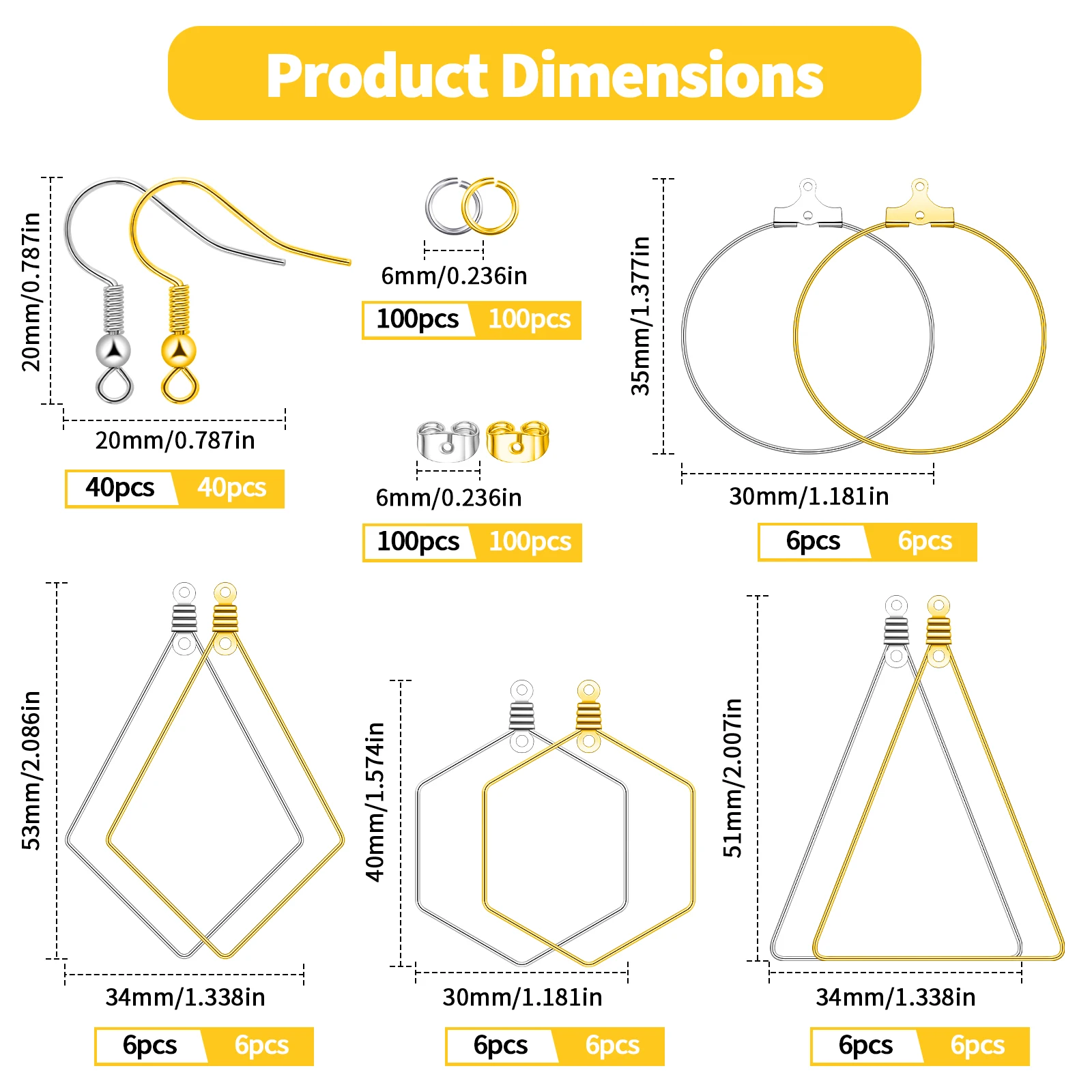 

580 шт. золотые крючки для сережек для изготовления ювелирных изделий, принадлежности для фурнитуры для сережек с крючками, спинками, булавками и обручем для сережек