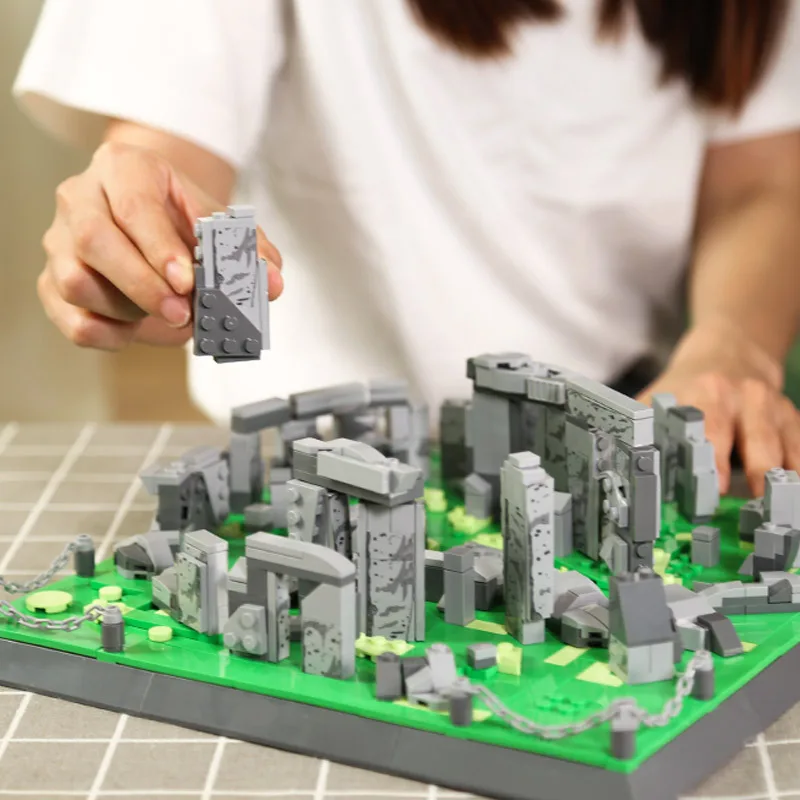 753PCS The Stonehenge Of Wiltshire England Building Blocks World Famous Architecture Bricks City Street View Toys Gifts For Kids