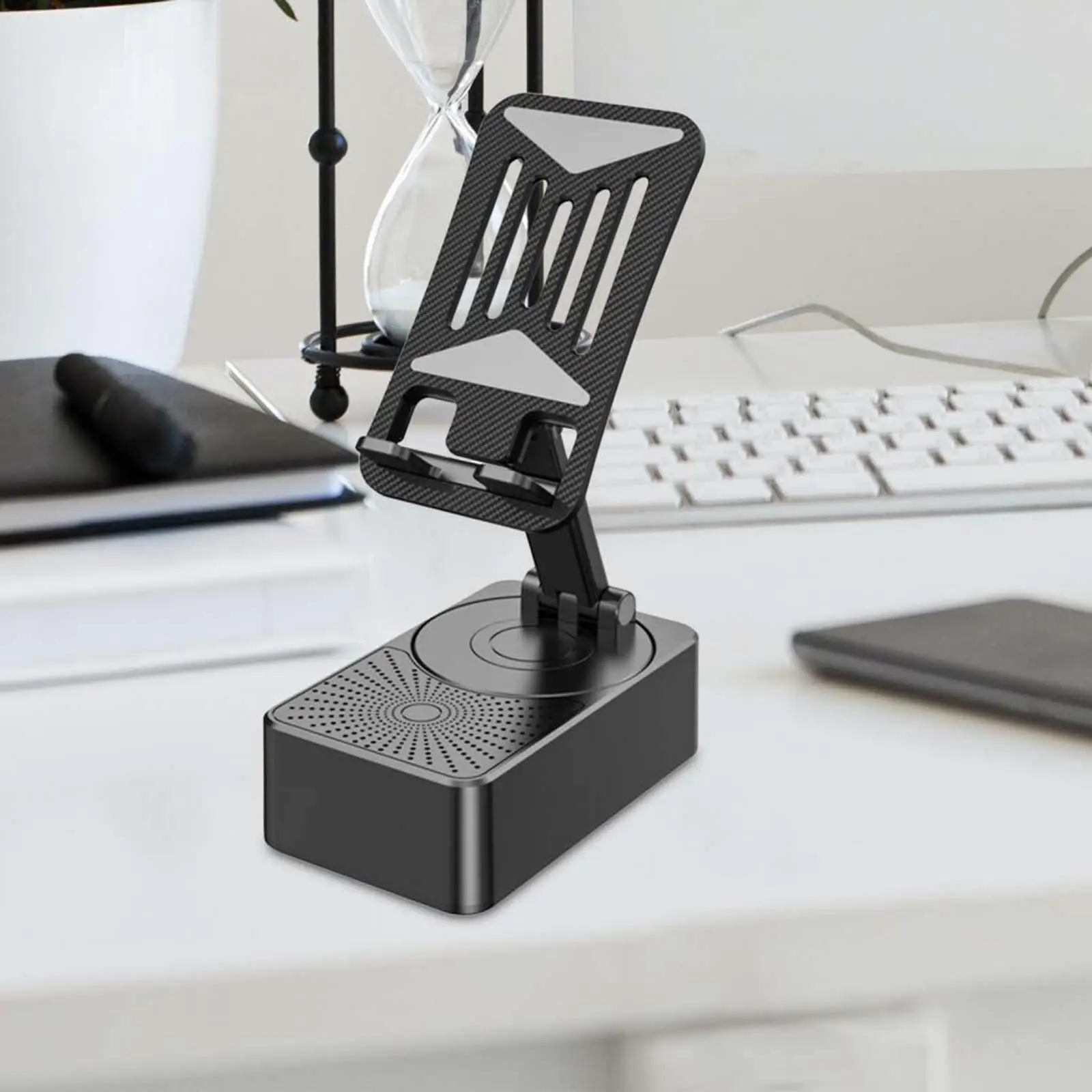 Phone Desk Stand Holder with Sound Amplifier Anti Slip Base Desktop Phone Holder