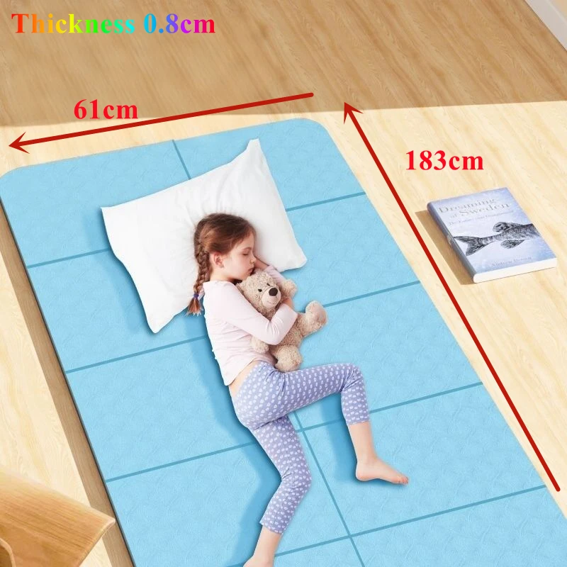 

Portable 8mm Thick TPE Foldable Yoga Mat 183*61cm Moisture-proof Easy Storage for Travel Yoga Pilates Home Exercise Floor Mat