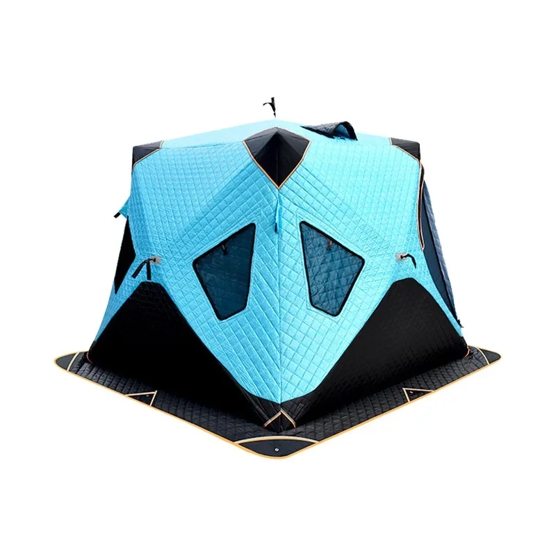 foerstine waterproof insulation cube winter ice fishing tent portable sauna tent with chimney hole 2-3 people winter tent