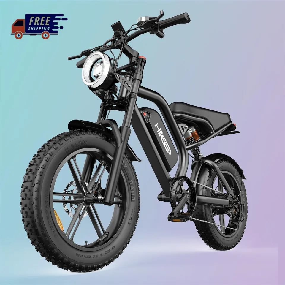 20" Fat Tire E-Mountain bike 1500W Peak 48V 15AH Electric Bike for Adults