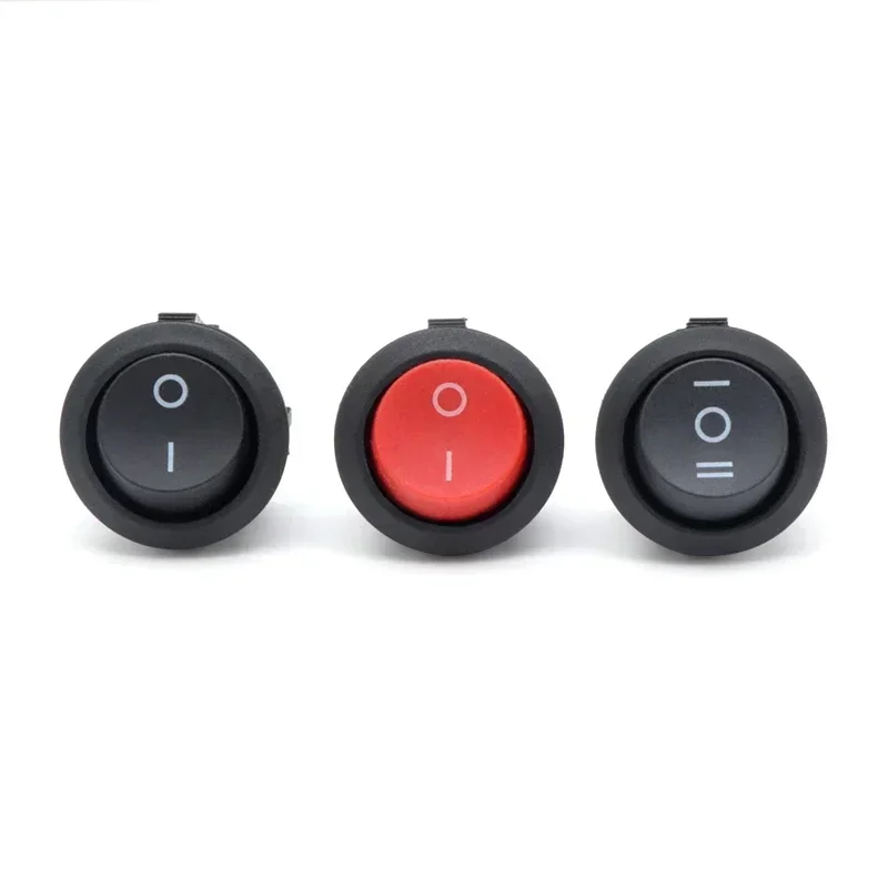 1/5pcs KCD1 Round Rocker Switch 2/3Pin ON-OFF-ON 2/3 Position 6A/250VAC 10A/125VAC SPST 23mm LED Car Push Button Switches