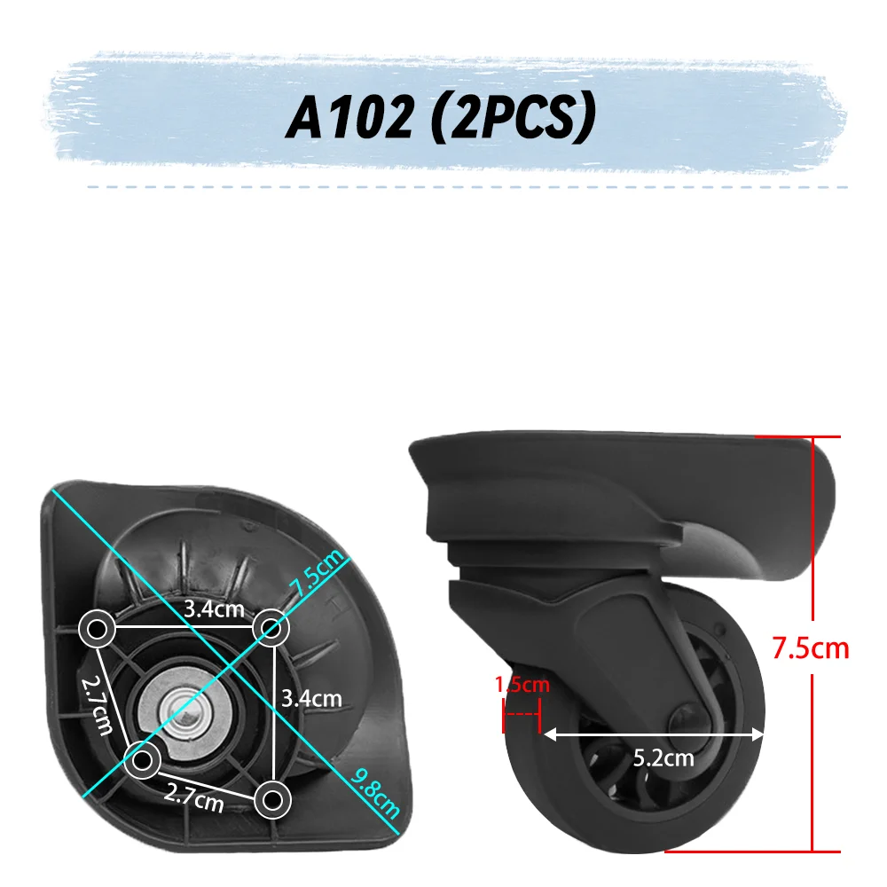 Suitable For Hongsheng A102 Universal Wheel Replacement Suitcase Rotating Smooth Silent Shock Absorbing Wheel Accessories Wheels