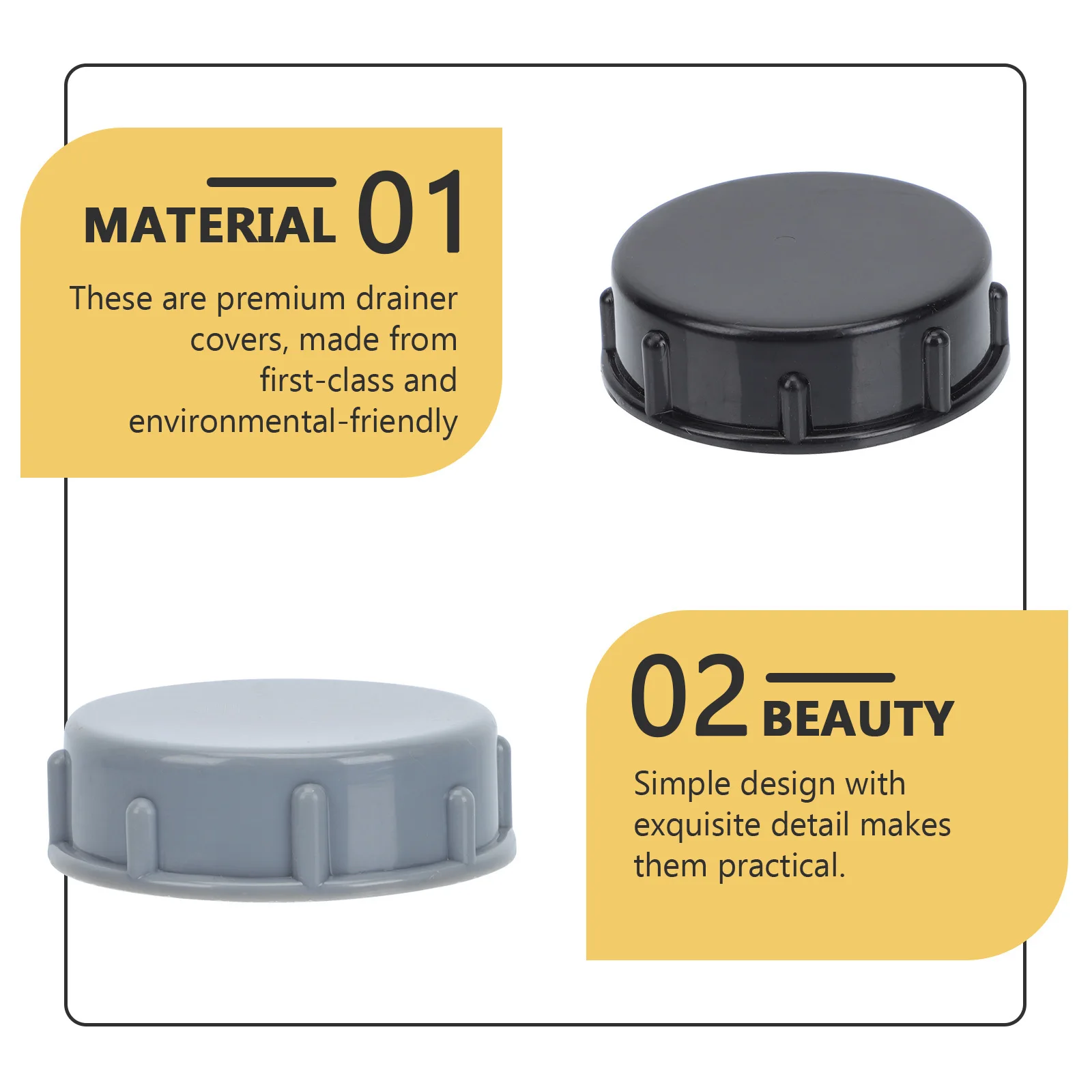 6 قطع من أغطية تجفيف الصديقة للبيئة، أغطية بلاستيكية متينة، سهلة التركيب، أغطية نطاق التكيف الواسع، قابس التصريف