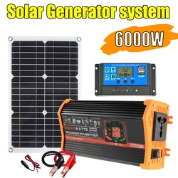 Solar Power Generator System Modified Sine Wave 12V 220V Voltage Converter Transformer 18W Solar Panel with Charge Controller