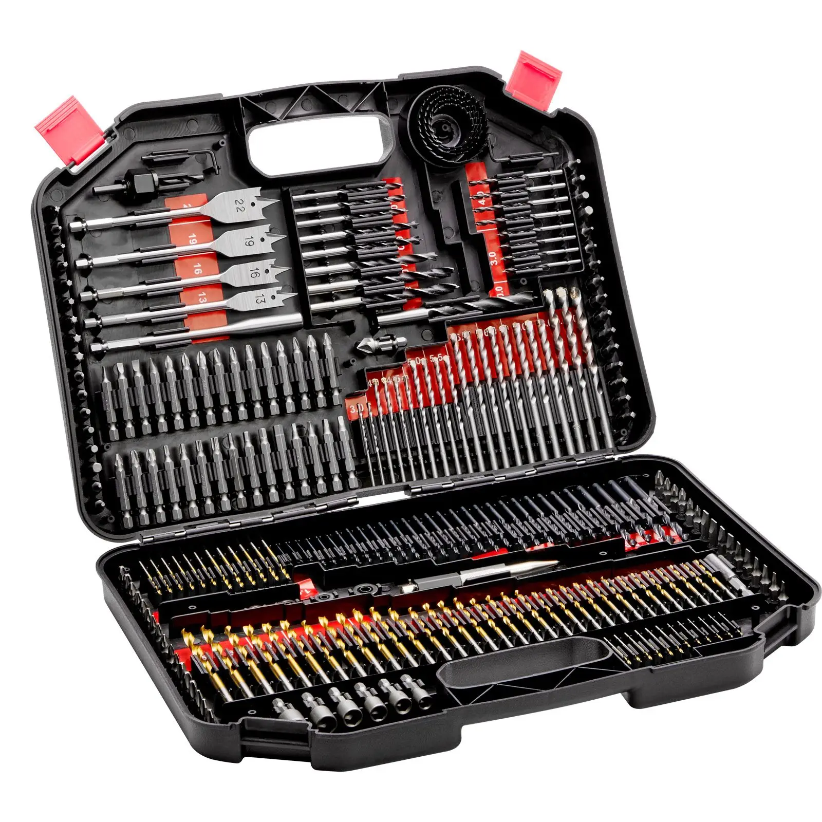 Drill Bit Set, 246 Pieces and Driver, Screwdriver Suitable for Wood Metal Cement Screw Driving, Combo Kit Assorted in Organized