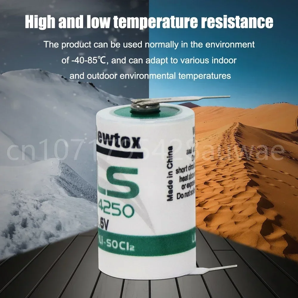 1 قطعة 3.6 فولت 1200 مللي أمبير LS14250 14250 بطارية ليثيوم أيون مع دبابيس ل PLC أدوات آلة التصنيع باستخدام الحاسب الآلي شاشة تعمل باللمس عداد المياه الغاز