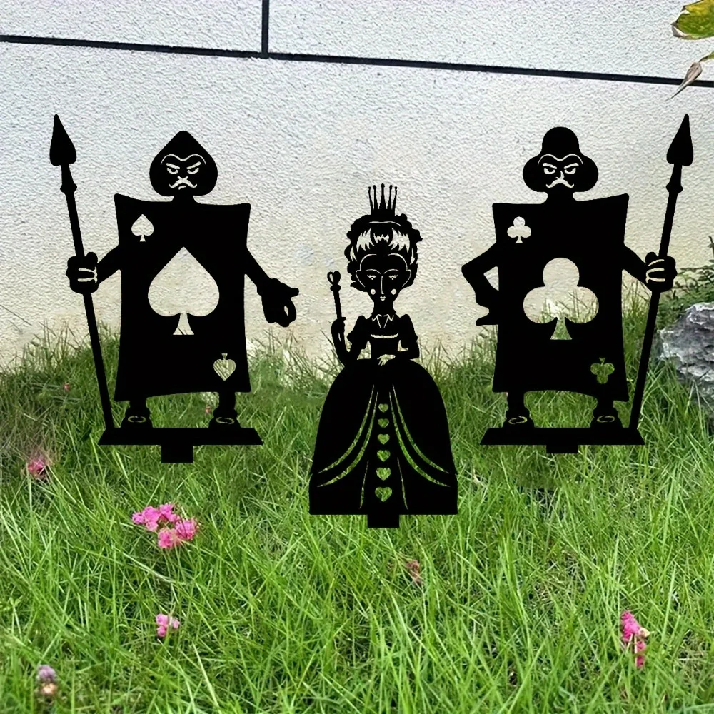 Brand Metal Wall Art Queen Guard Silhouette Laser Cut Hollow Garden Pot Decor Outdoor Yard Ornament Home Gift