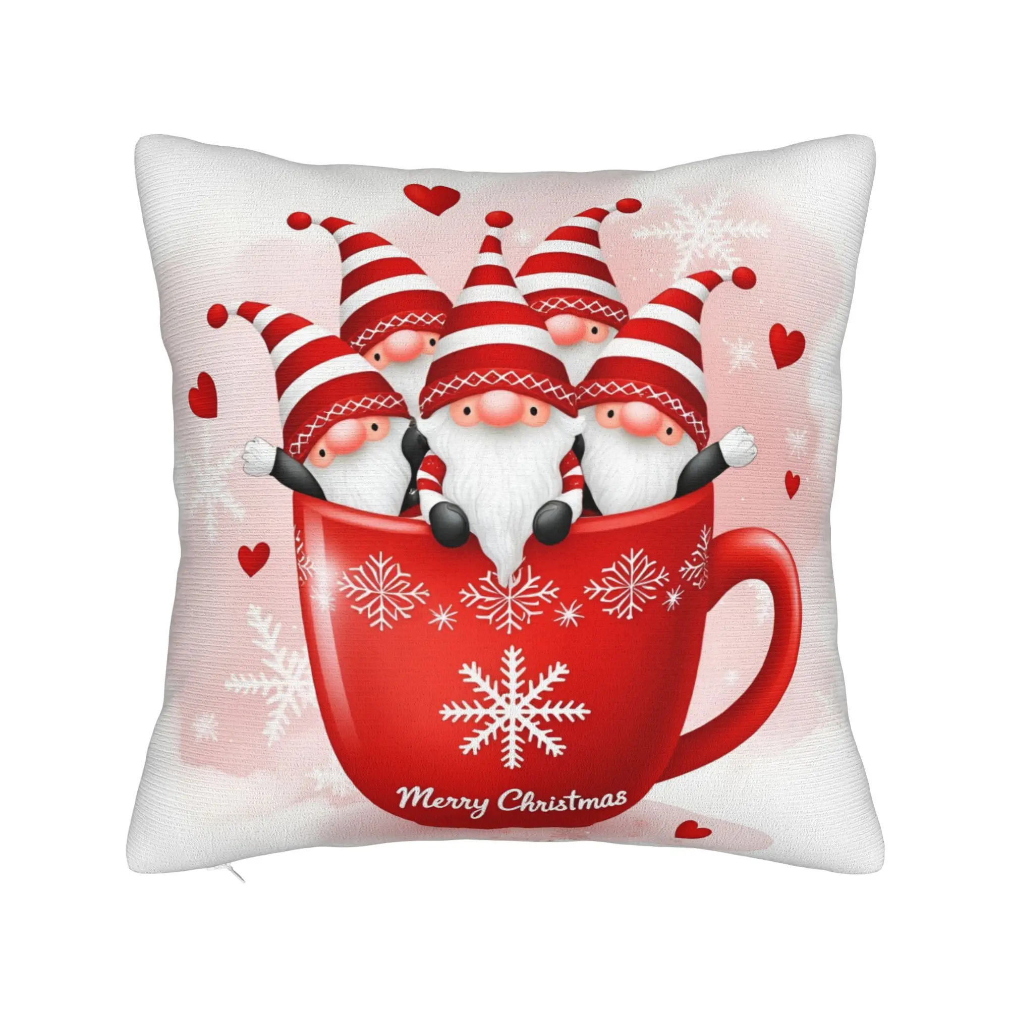 Soft and Sweet Home Christmas xmas Santa Claus Decorations Pillowcases Merch  Pillow Cover Zippered Multi Size