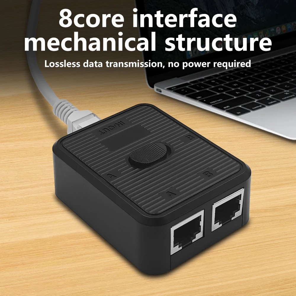 OPTFOCUS 1000Mbps 2 منفذ شبكة الفاصل CAT 5 6 Lan موصل 1 إلى 2 RJ45 كابل محدد موسع 2 في 1 خارج محول إيثرنت