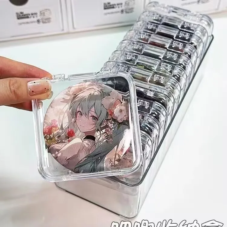 バッジ収納ボックス、バーアート、透明バーアート収納、ネイルアート、ネイルアート包装箱