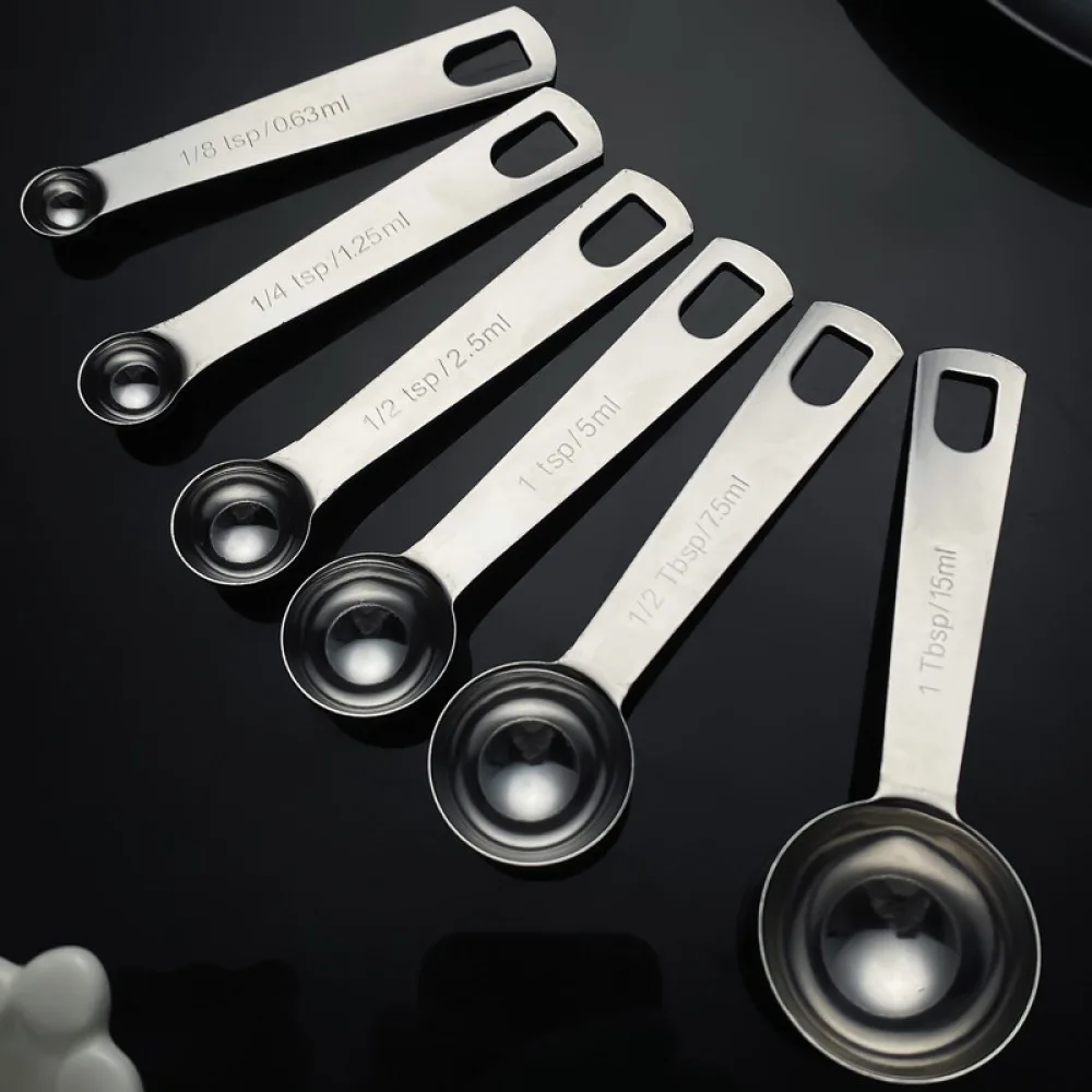Stainless Steel Kitchenware Measuring Spoons Set Baking Tools Accurate Gadgets For Precise Cooking Seasoning Essentials