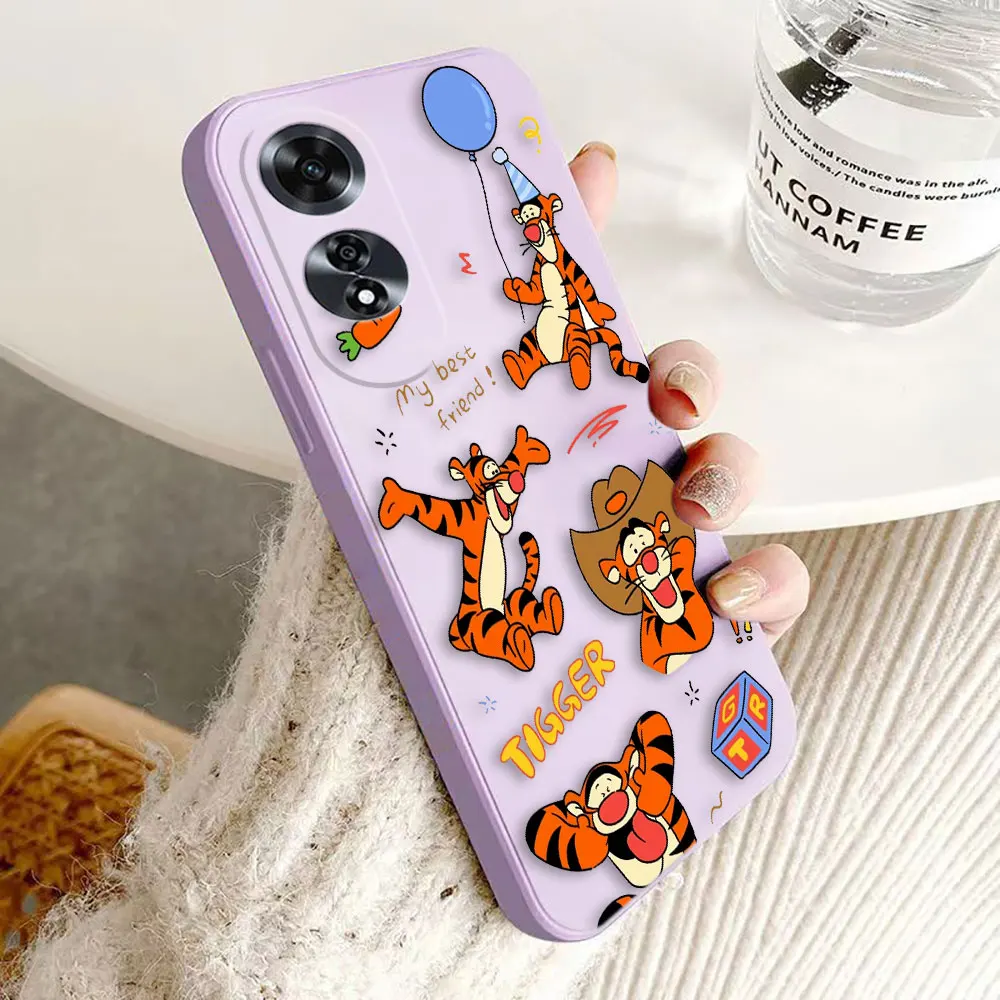 Winnie the Pooh Piglet Tigger Phone Case For OPPO A9 A15 A17 A31 A38 A53 A53S A32 A54 A57 A60 A74 A78 A91 A92 A93 A94 A98 Case