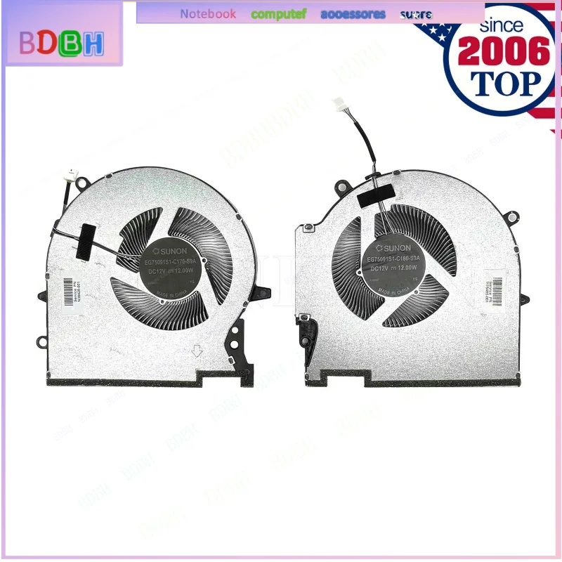 12V CPU + GPU Cooling Fan For HP Omen 17-CK 17-CM (2023) 17-ck20xx M38428-001