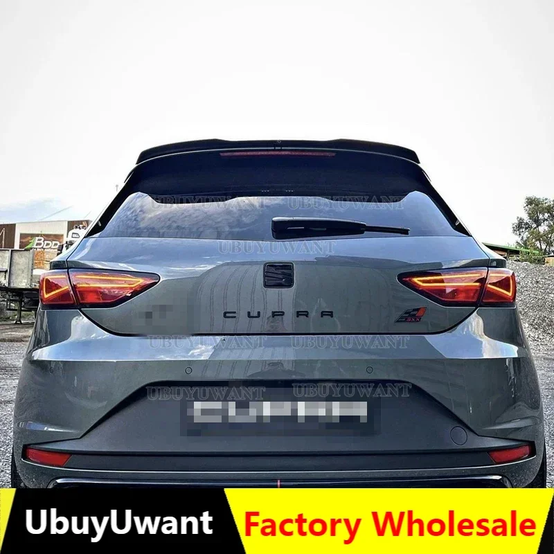 FOR SEAT Leon MK3 5F Gloss Black Rear Boot Roof Spoiler Wing Cupra 5dr 2012-2019