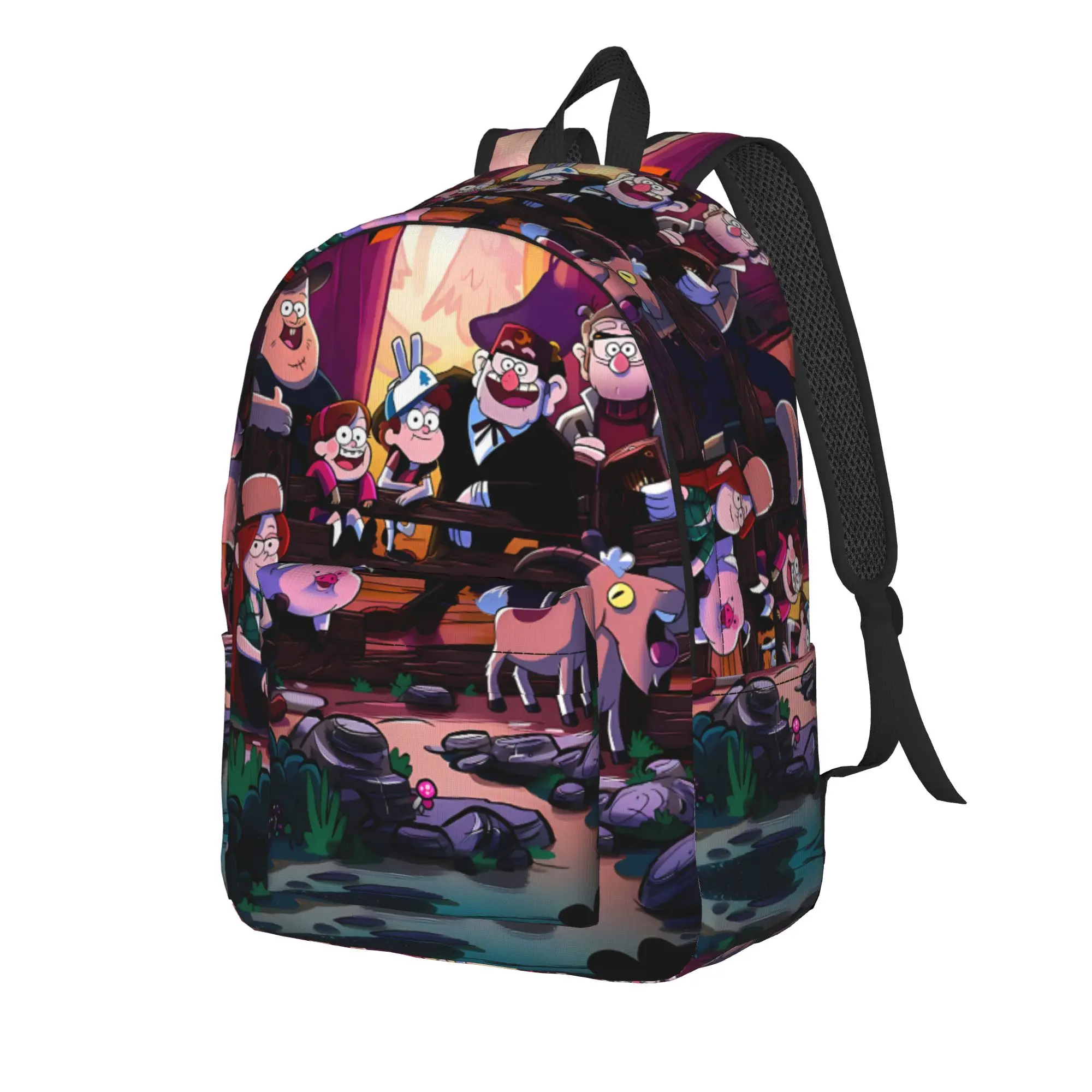 Backpack Gravitys Anime Falls Outdoor Style Backpacks Boy Funny School Bags High Quality Large Rucksack