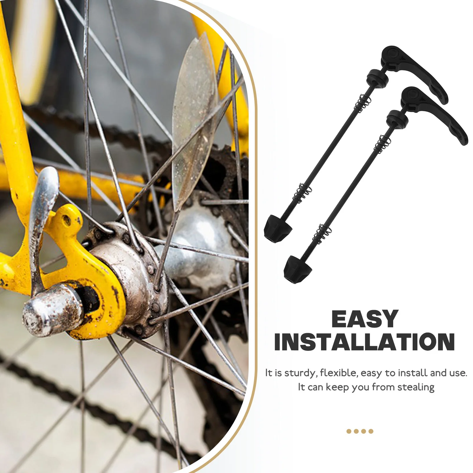 

1 Pair Universal Quick Release Bike Skewer Alloy Metal Lightweight Durable For Road Mountain Folding Bikes Cycling Wheel Locking